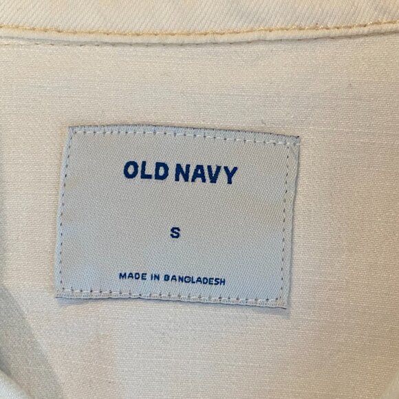 Old Navy Trucker Jacket Small white cotton - Picture 5 of 7